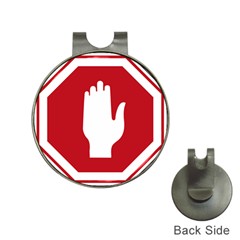 Road Sign Stop Hand Finger Hat Clips With Golf Markers by Alisyart