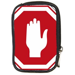 Road Sign Stop Hand Finger Compact Camera Cases