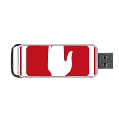 Road Sign Stop Hand Finger Portable Usb Flash (two Sides)