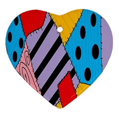 Sally s Patchwork Pattern Ornament (heart)