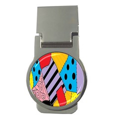 Sally s Patchwork Pattern Money Clips (round)  by Alisyart