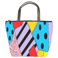 Sally s Patchwork Pattern Bucket Bags