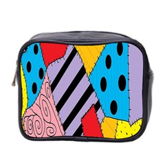 Sally s Patchwork Pattern Mini Toiletries Bag 2-side by Alisyart