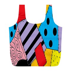 Sally s Patchwork Pattern Full Print Recycle Bags (l)  by Alisyart