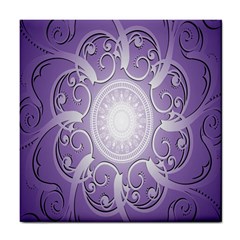 Purple Background With Artwork Tile Coasters