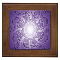 Purple Background With Artwork Framed Tiles