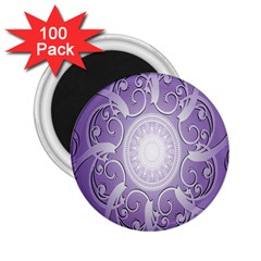 Purple Background With Artwork 2 25  Magnets (100 Pack) 