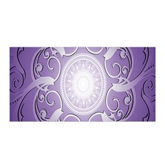 Purple Background With Artwork Satin Wrap