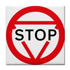 Stop Sign Tile Coasters by Alisyart