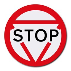 Stop Sign Round Mousepads by Alisyart