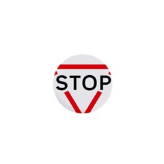 Stop Sign 1  Mini Buttons