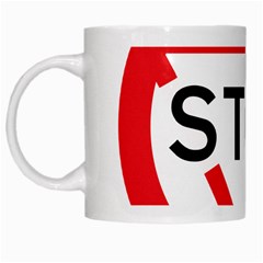 Stop Sign White Mugs