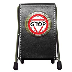 Stop Sign Pen Holder Desk Clocks by Alisyart