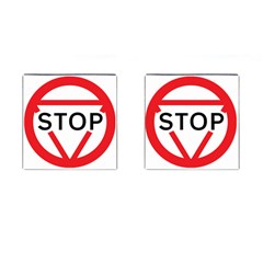 Stop Sign Cufflinks (square)