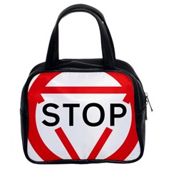 Stop Sign Classic Handbags (2 Sides) by Alisyart