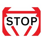 Stop Sign Double Sided Flano Blanket (Mini)  35 x27  Blanket Front