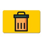 Trash Bin Icon Yellow Magnet (Rectangular) Front