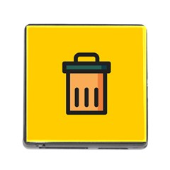 Trash Bin Icon Yellow Memory Card Reader (square)