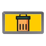 Trash Bin Icon Yellow Memory Card Reader (Mini) Front