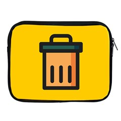 Trash Bin Icon Yellow Apple Ipad 2/3/4 Zipper Cases by Alisyart