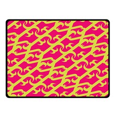 Typeface Variety Postcards Unique Illustration Yellow Red Fleece Blanket (small)