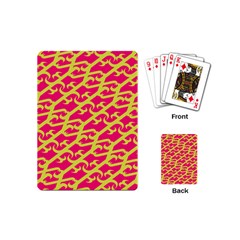 Typeface Variety Postcards Unique Illustration Yellow Red Playing Cards (mini) 