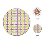 Webbing Plaid Color Playing Cards (Round)  Front