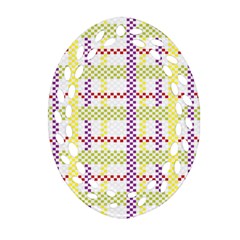 Webbing Plaid Color Ornament (oval Filigree)