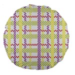 Webbing Plaid Color Large 18  Premium Round Cushions Back