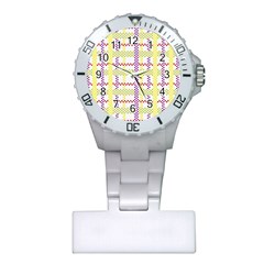 Webbing Plaid Color Plastic Nurses Watch by Alisyart