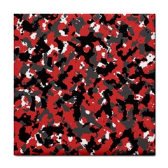 Spot Camuflase Red Black Tile Coasters