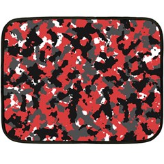 Spot Camuflase Red Black Double Sided Fleece Blanket (mini) 