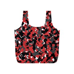 Spot Camuflase Red Black Full Print Recycle Bags (s)  by Alisyart