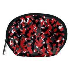 Spot Camuflase Red Black Accessory Pouches (medium)  by Alisyart