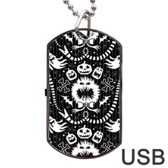 Wrapping Paper Nightmare Monster Sinister Helloween Ghost Dog Tag Usb Flash (one Side) by Alisyart