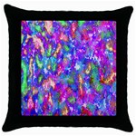 Abstract Trippy Bright Sky Space Throw Pillow Case (Black) Front