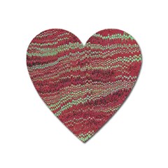 Scaly Pattern Colour Green Pink Heart Magnet