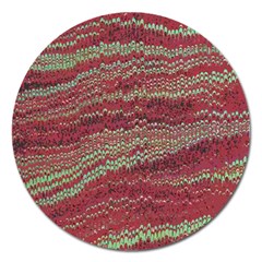 Scaly Pattern Colour Green Pink Magnet 5  (round) by Alisyart