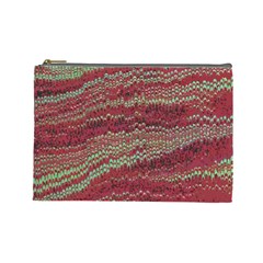 Scaly Pattern Colour Green Pink Cosmetic Bag (large) 