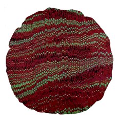 Scaly Pattern Colour Green Pink Large 18  Premium Round Cushions by Alisyart