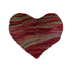 Scaly Pattern Colour Green Pink Standard 16  Premium Heart Shape Cushions by Alisyart