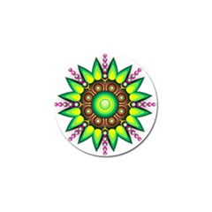 Design Elements Star Flower Floral Circle Golf Ball Marker (4 Pack) by Alisyart