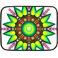 Design Elements Star Flower Floral Circle Double Sided Fleece Blanket (mini) 