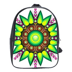 Design Elements Star Flower Floral Circle School Bags(large) 