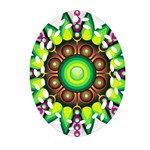 Design Elements Star Flower Floral Circle Oval Filigree Ornament (Two Sides) Back
