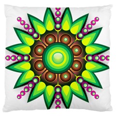 Design Elements Star Flower Floral Circle Large Cushion Case (two Sides)