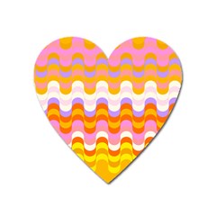 Dna Early Childhood Wave Chevron Rainbow Color Heart Magnet