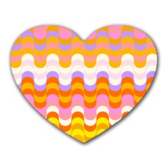 Dna Early Childhood Wave Chevron Rainbow Color Heart Mousepads