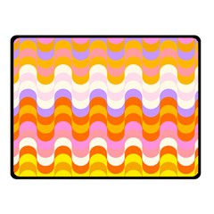 Dna Early Childhood Wave Chevron Rainbow Color Fleece Blanket (small) by Alisyart