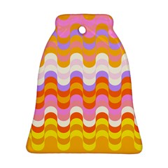 Dna Early Childhood Wave Chevron Rainbow Color Ornament (bell)